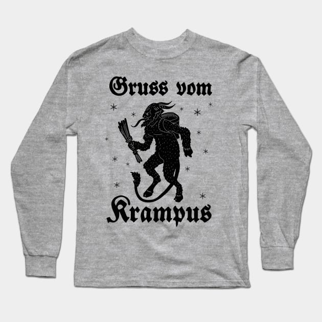 Krampus Long Sleeve T-Shirt by valentinahramov